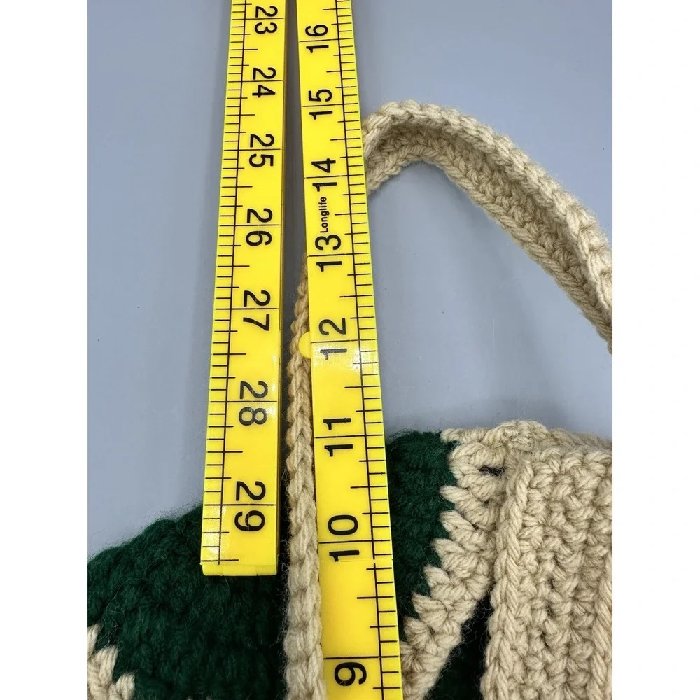 Handmade Mushroom Design Crocheted Hobo Bag